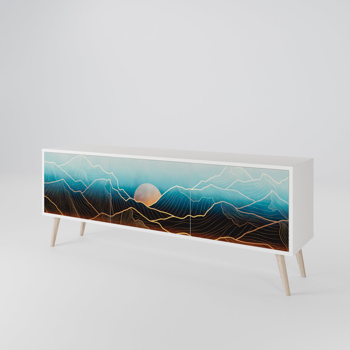LUNAR SECRETS Mueble de TV de 3 Puertas