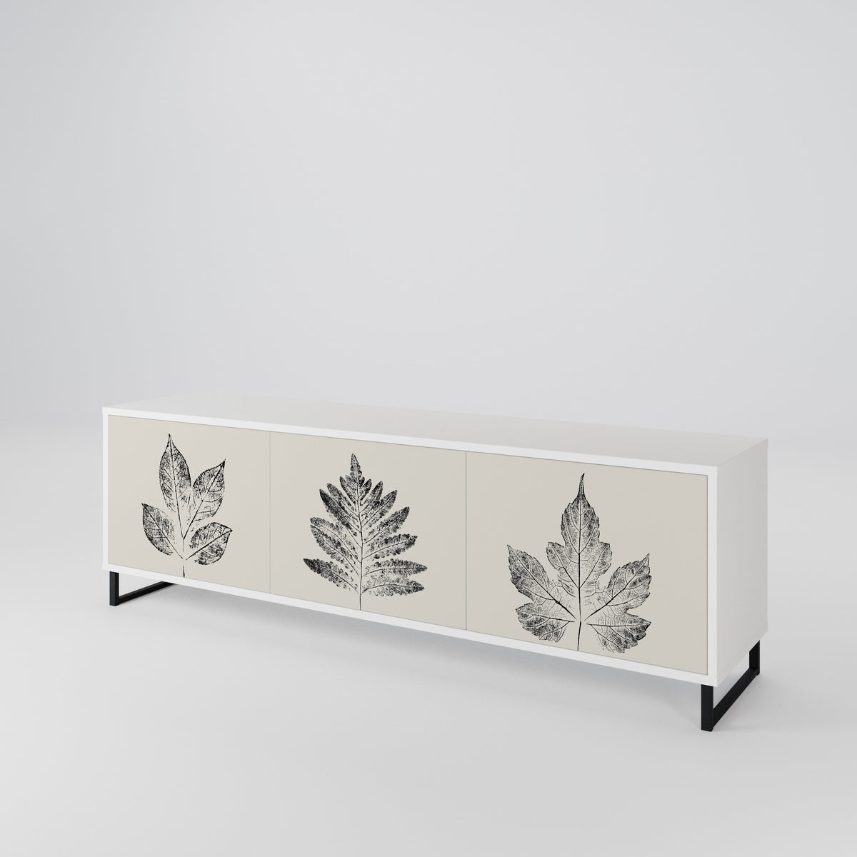 LEAFY STAMPS Mueble de TV de 3 Puertas