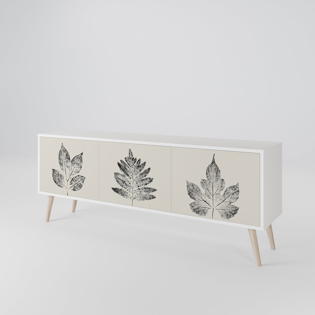 LEAFY STAMPS Mueble de TV de 3 Puertas