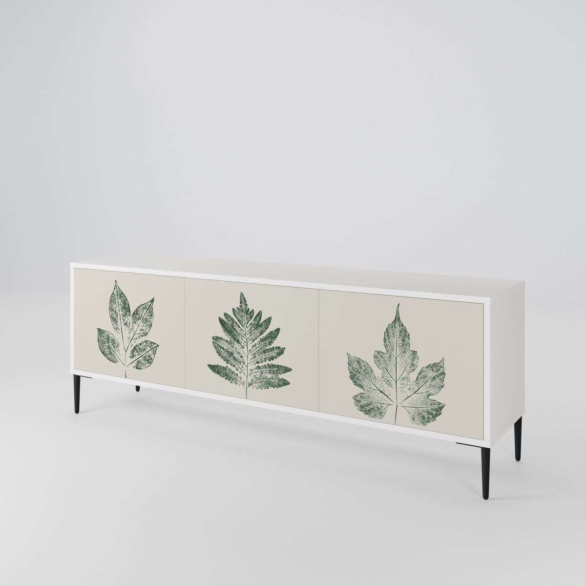 GREEN LEAFY STAMPS Mueble de TV de 3 Puertas