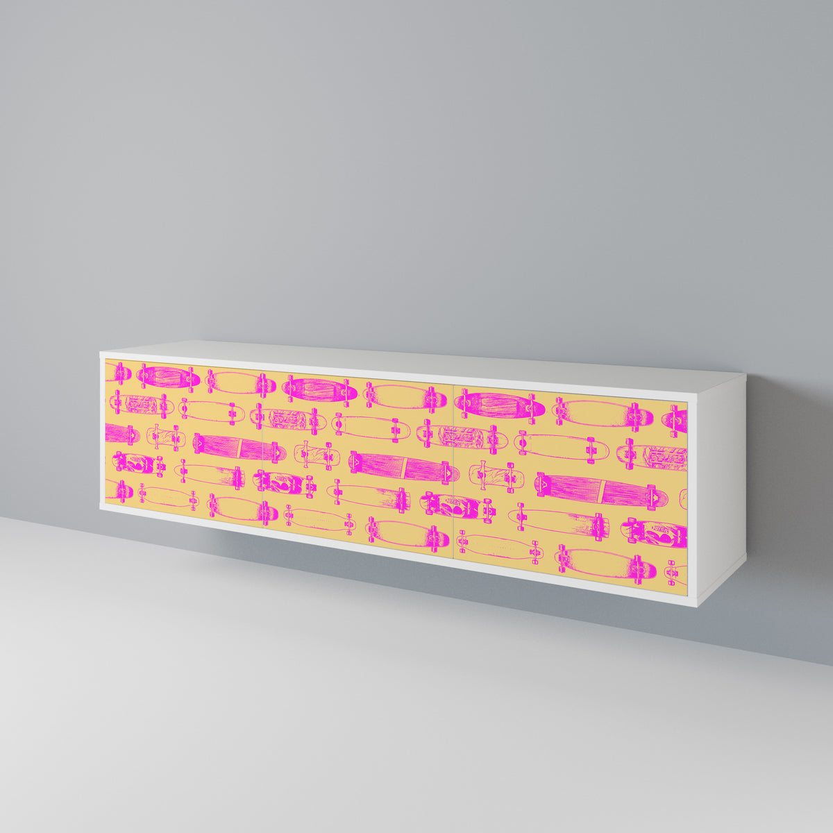 SKATEBOARD ARTISTRY Mueble de TV de 3 Puertas