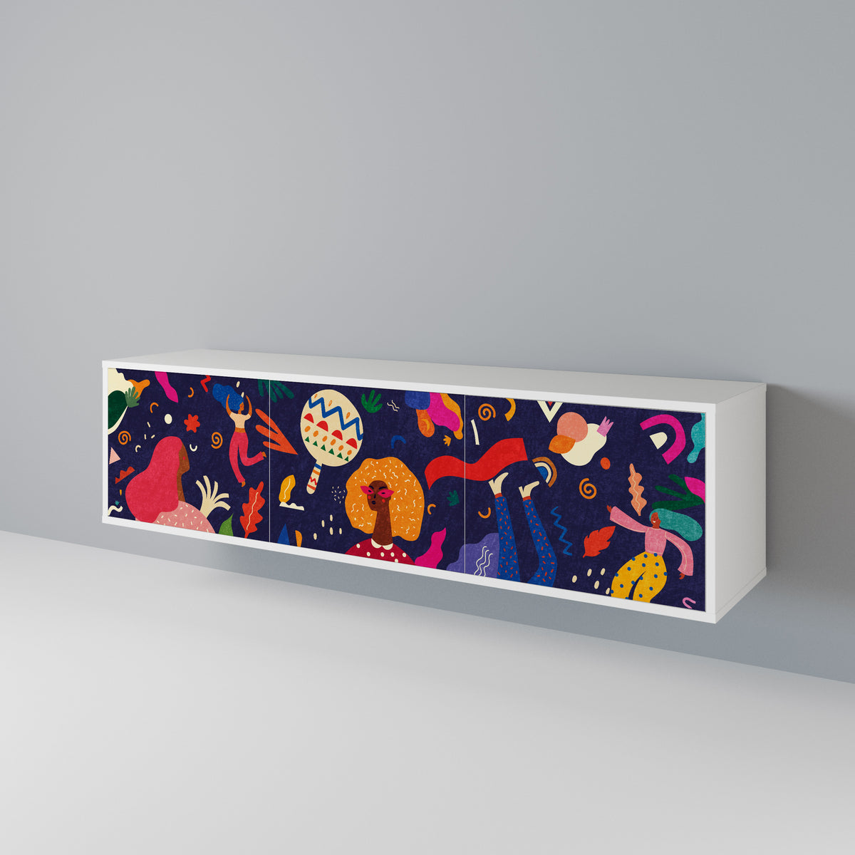 FESTIVE PLEASURES Mueble de TV de 3 Puertas