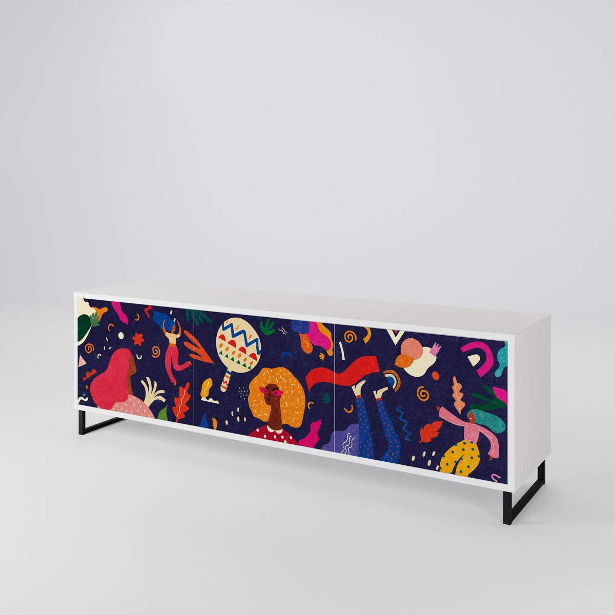 FESTIVE PLEASURES Mueble de TV de 3 Puertas