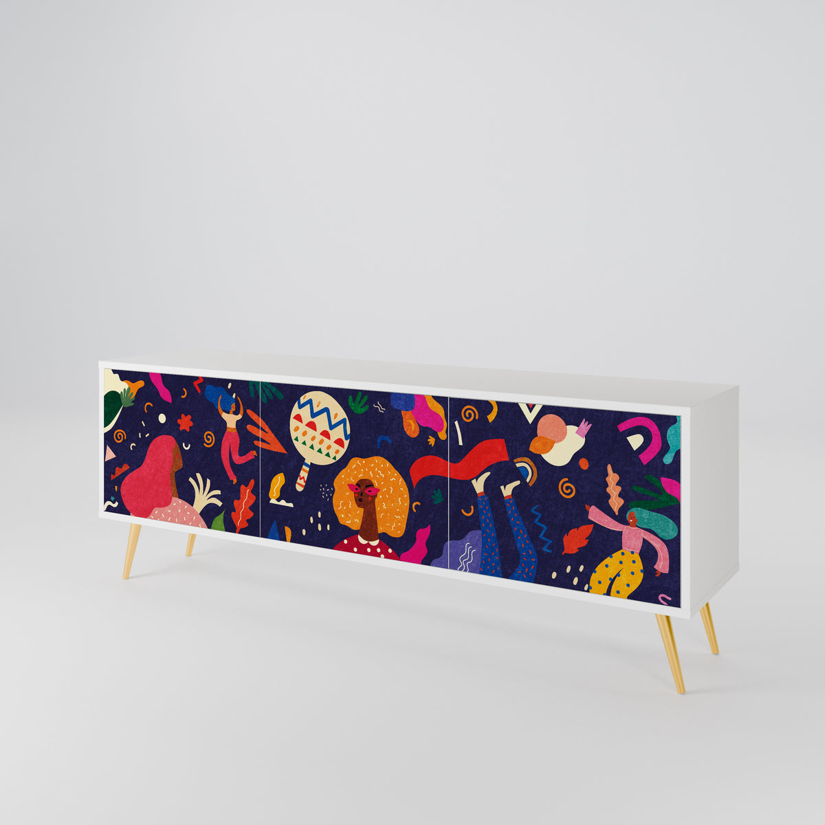 FESTIVE PLEASURES Mueble de TV de 3 Puertas