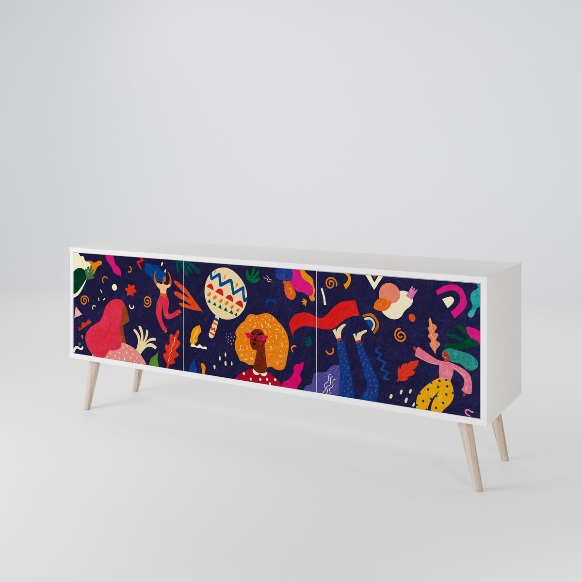 FESTIVE PLEASURES Mueble de TV de 3 Puertas
