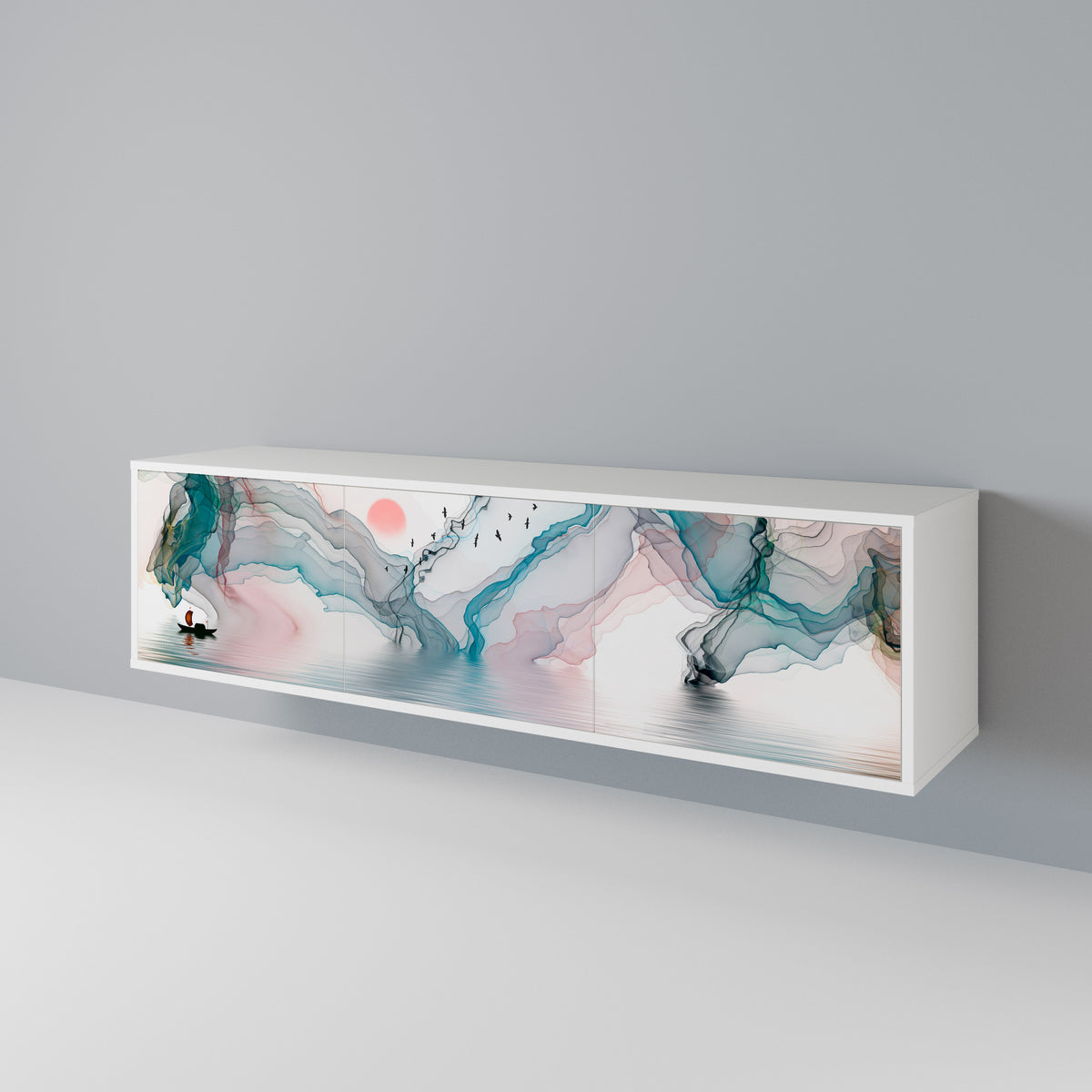 VELVET CROSSING Mueble de TV de 3 Puertas