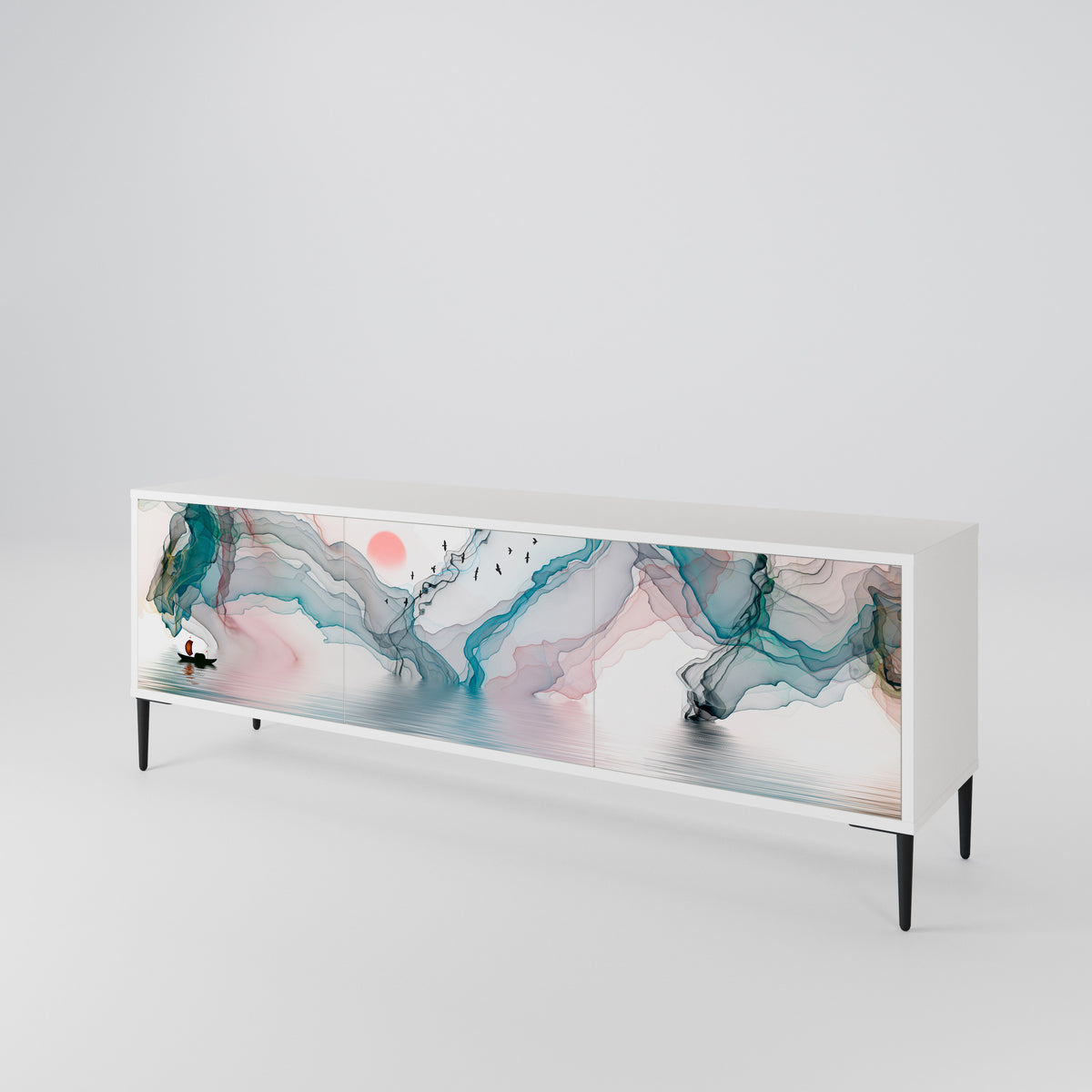 VELVET CROSSING Mueble de TV de 3 Puertas