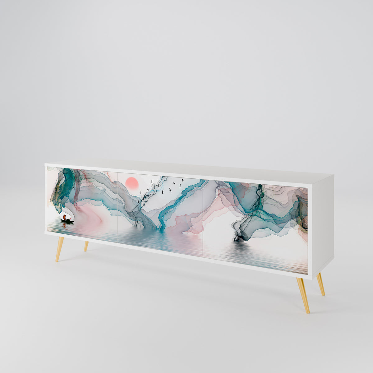 VELVET CROSSING Mueble de TV de 3 Puertas