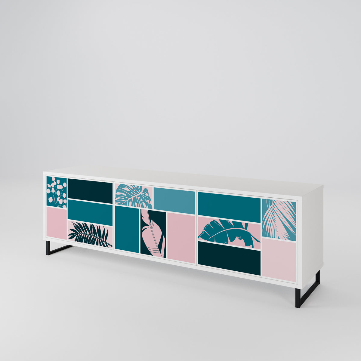 COMBINATION OF SHAPES Mueble de TV de 3 Puertas