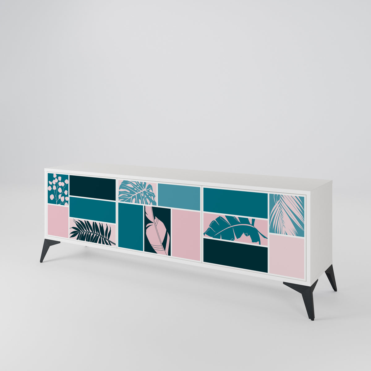 COMBINATION OF SHAPES Mueble de TV de 3 Puertas
