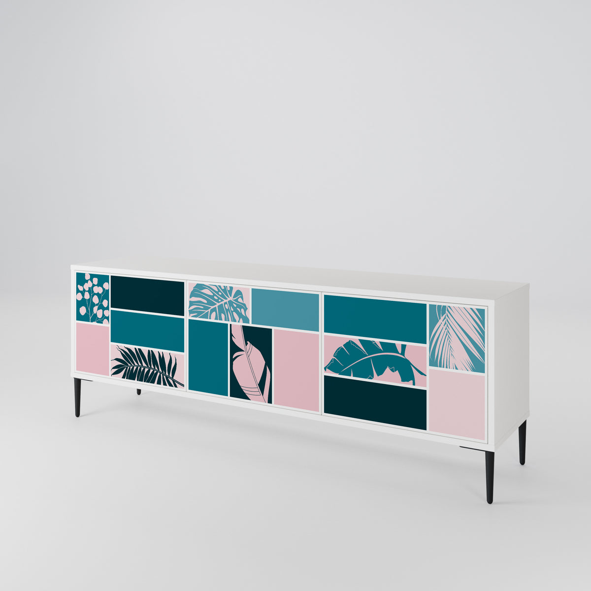 COMBINATION OF SHAPES Mueble de TV de 3 Puertas