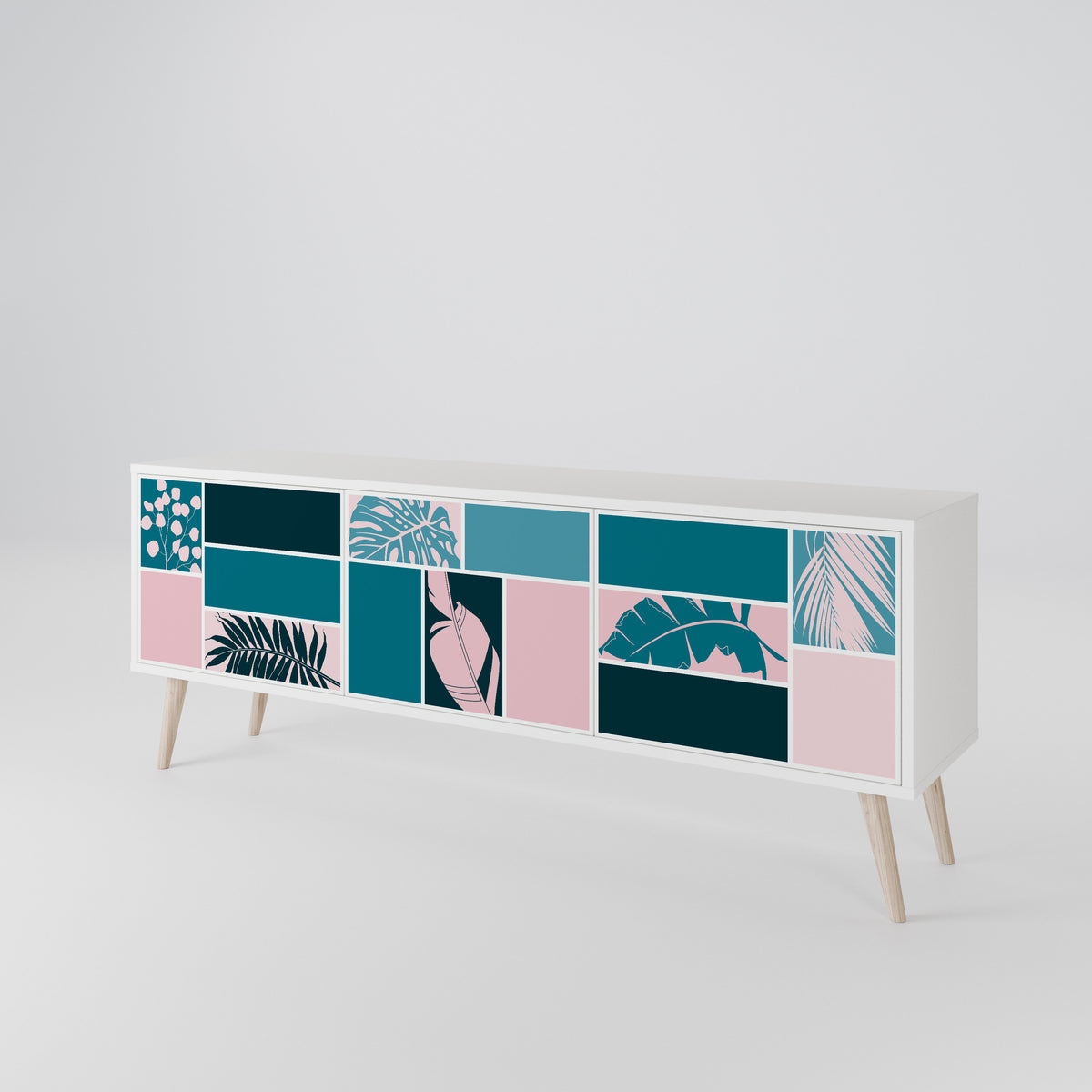 COMBINATION OF SHAPES Mueble de TV de 3 Puertas