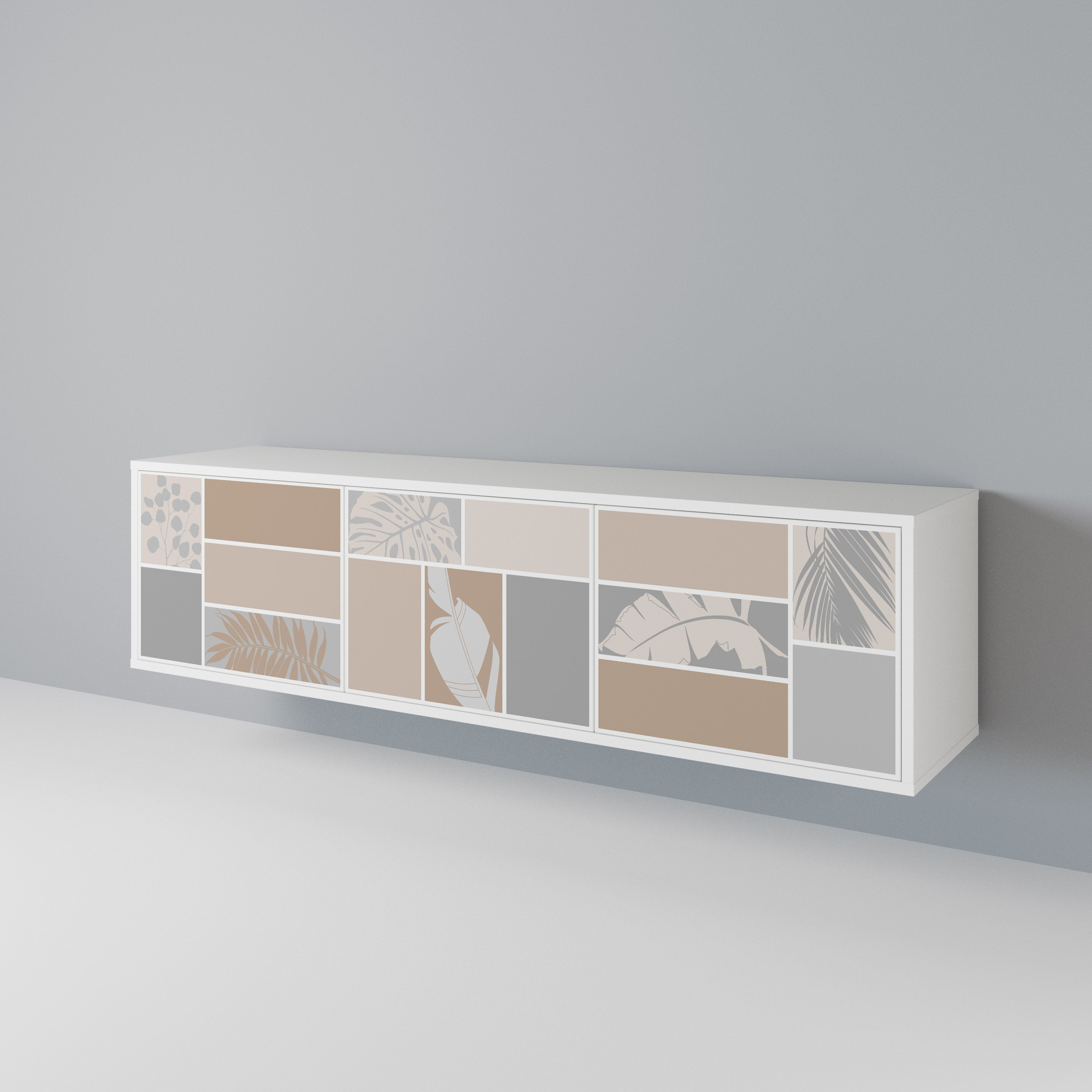TROPICAL SHAPES Mueble de TV de 3 Puertas