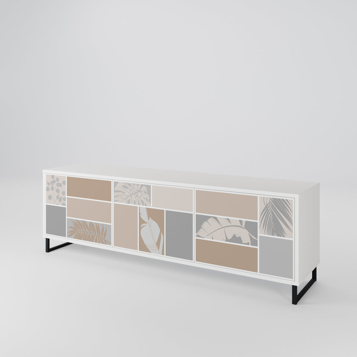 TROPICAL SHAPES Mueble de TV de 3 Puertas