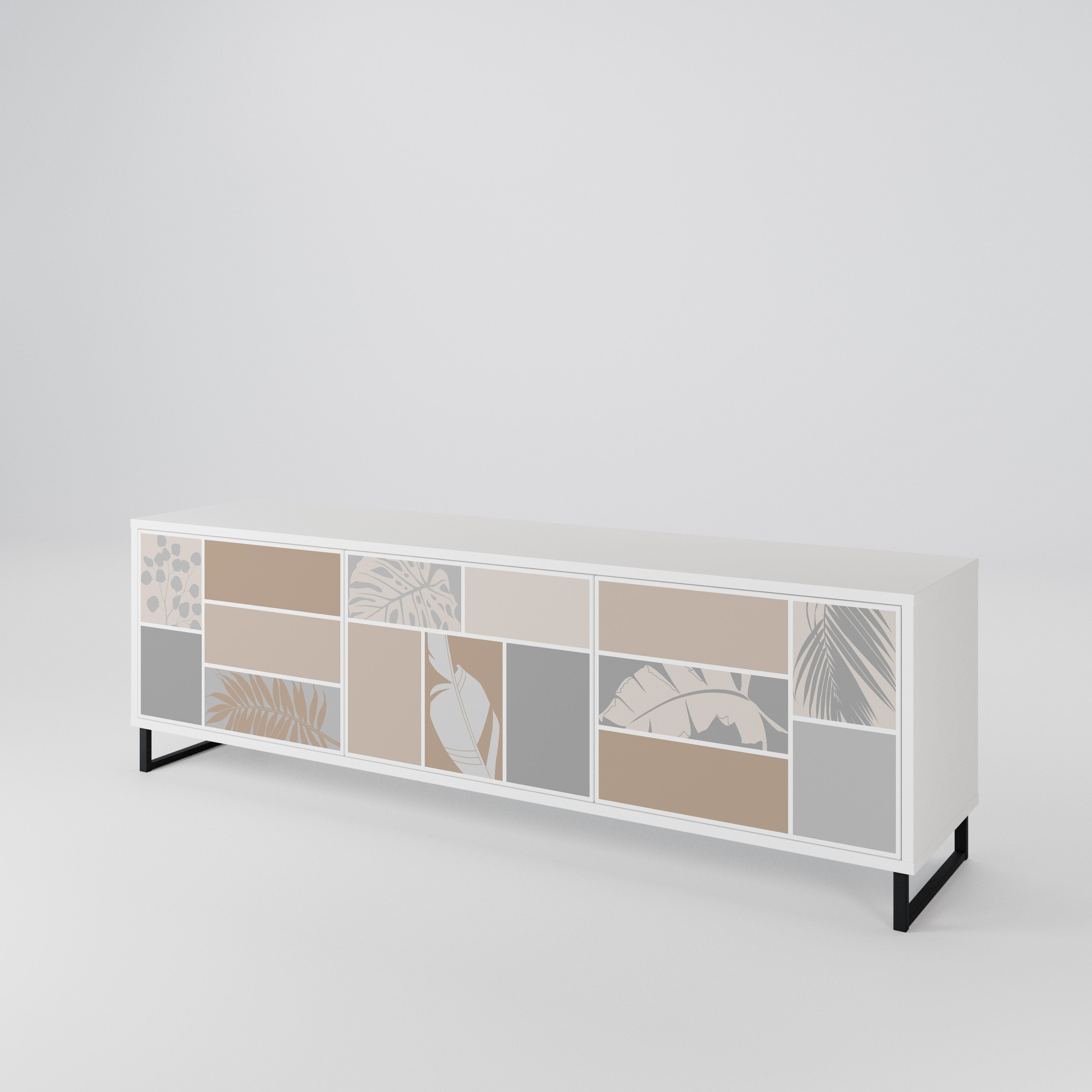 TROPICAL SHAPES Mueble de TV de 3 Puertas