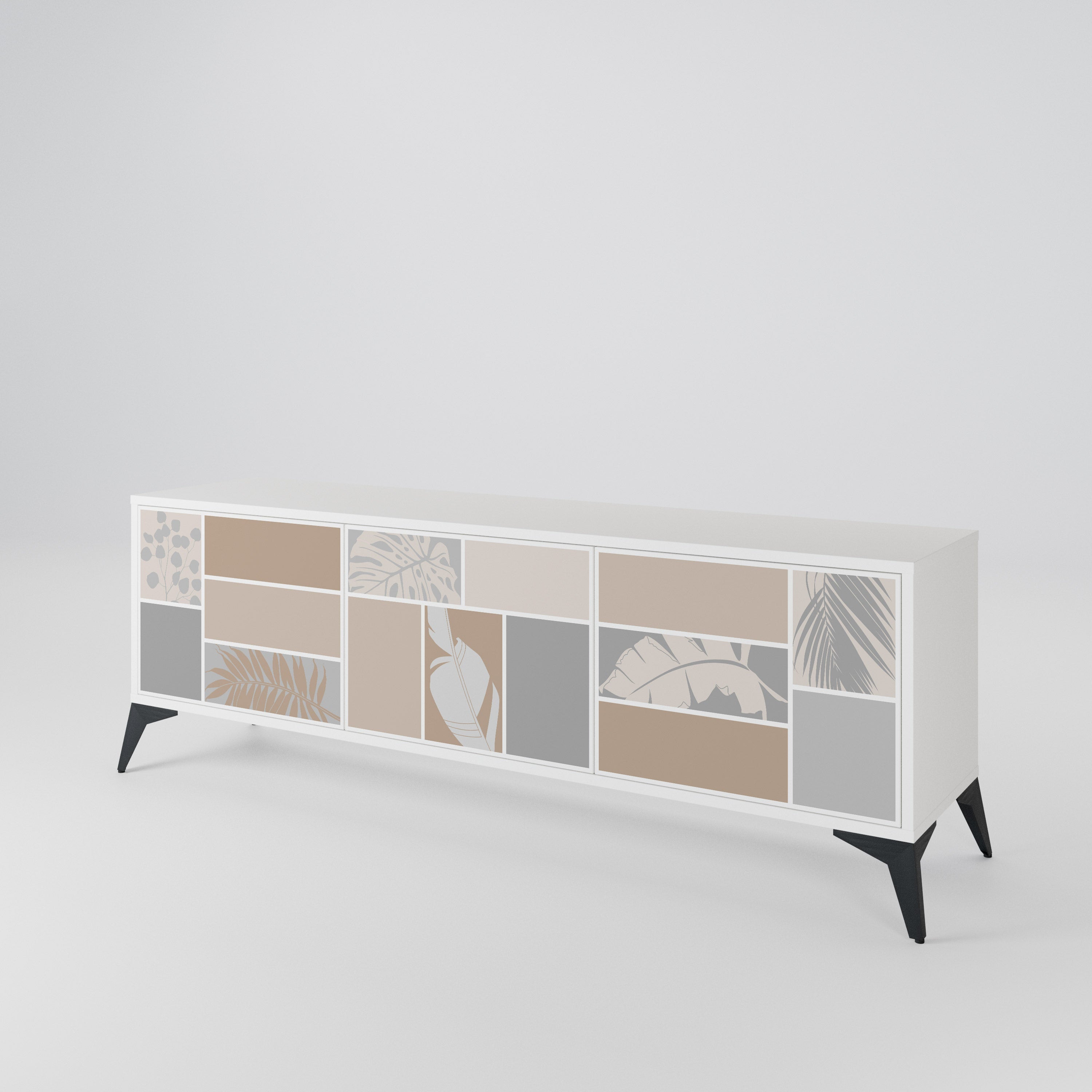 TROPICAL SHAPES Mueble de TV de 3 Puertas