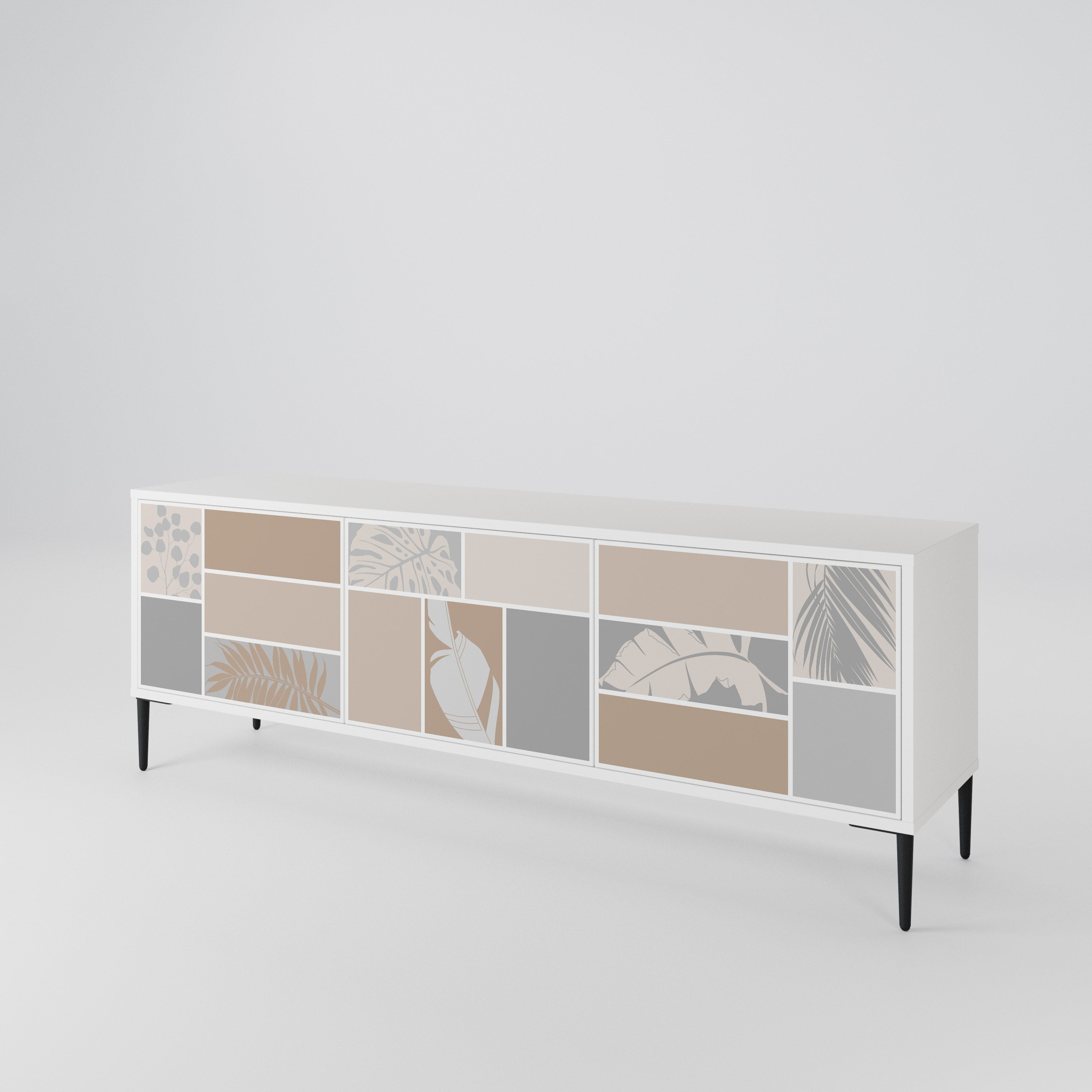 TROPICAL SHAPES Mueble de TV de 3 Puertas