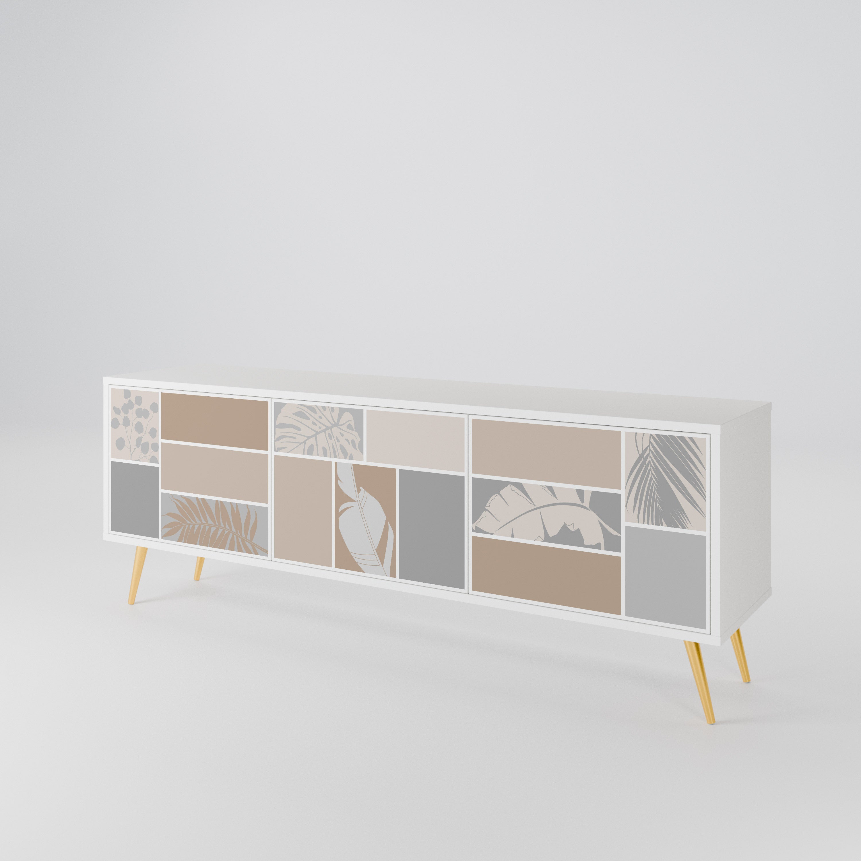 TROPICAL SHAPES Mueble de TV de 3 Puertas