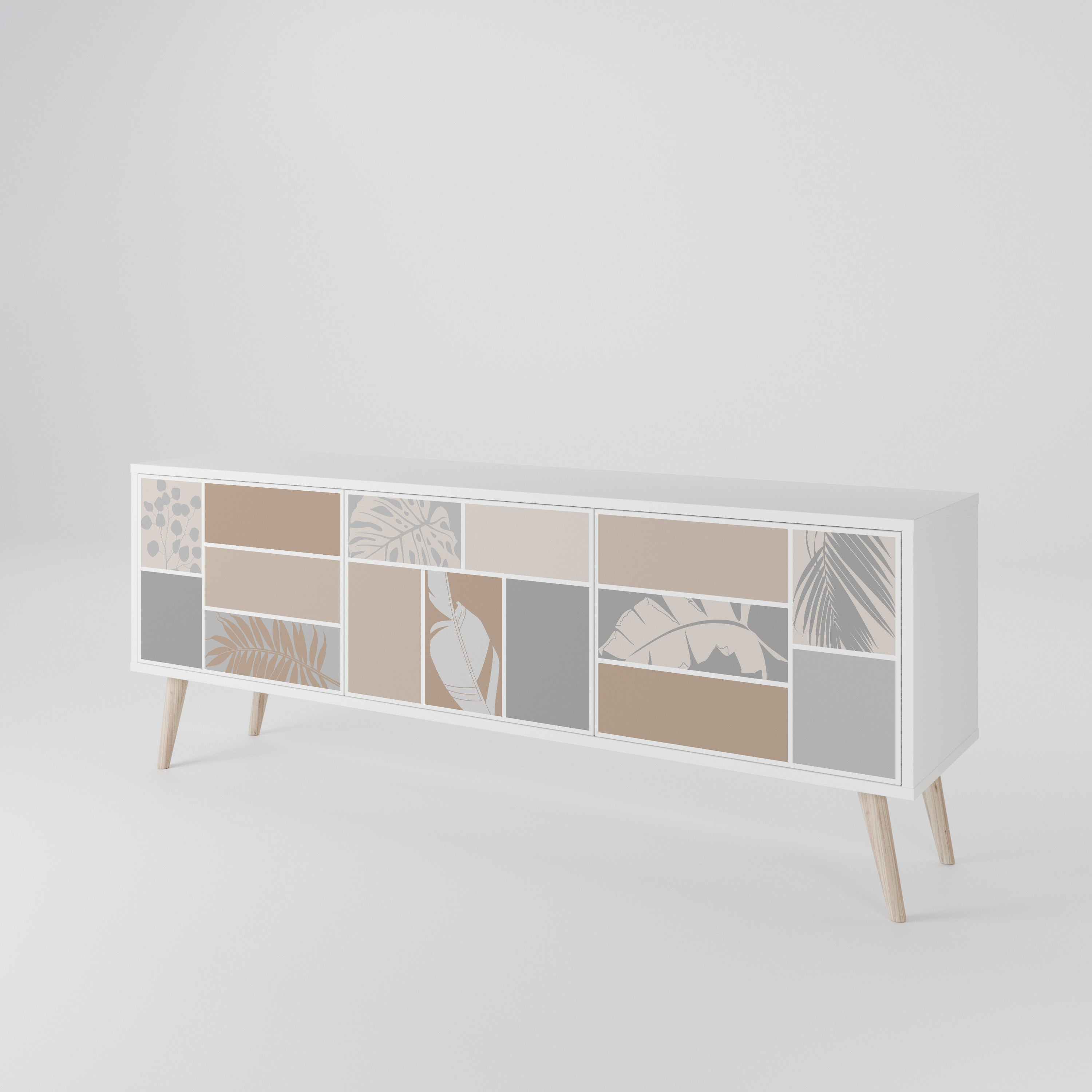 TROPICAL SHAPES Mueble de TV de 3 Puertas