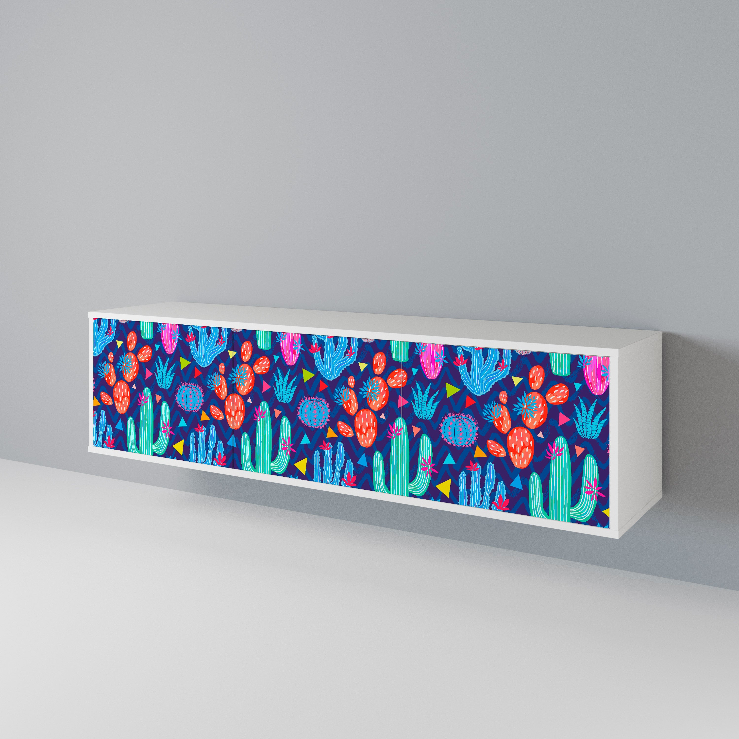 CACTUS VIBES Mueble de TV de 3 Puertas
