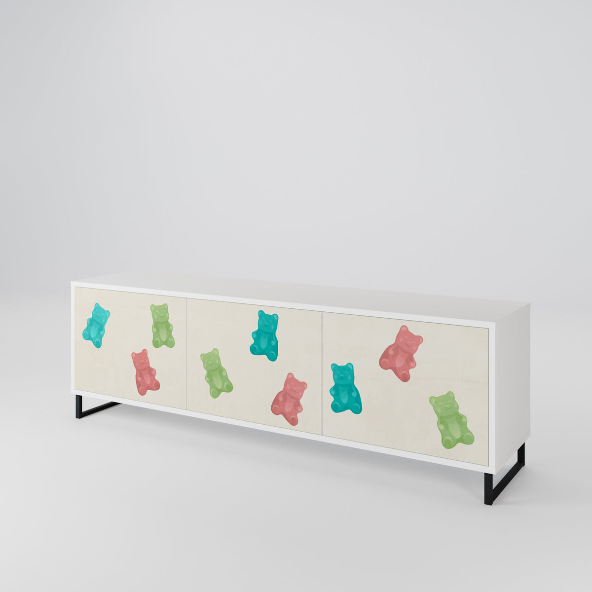 GUMMY BEARS Mueble de TV de 3 Puertas