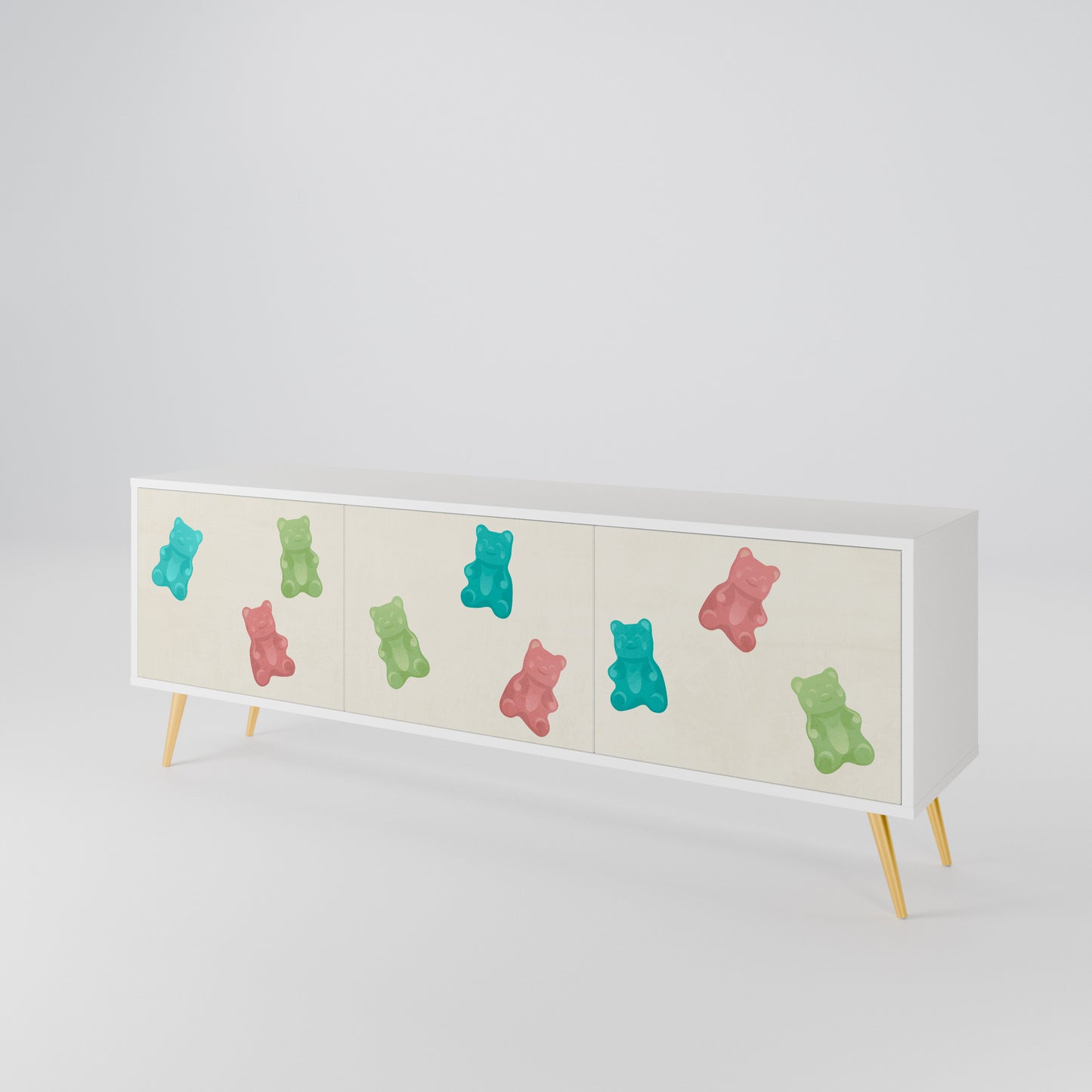 GUMMY BEARS Mueble de TV de 3 Puertas