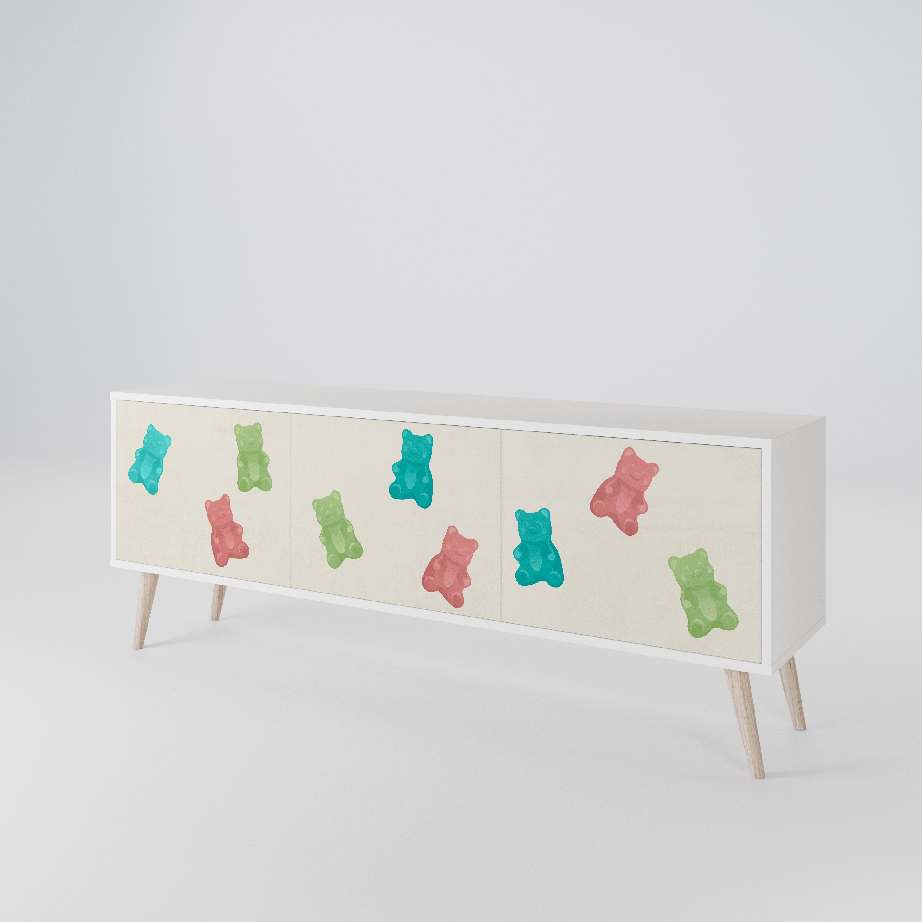 GUMMY BEARS Mueble de TV de 3 Puertas