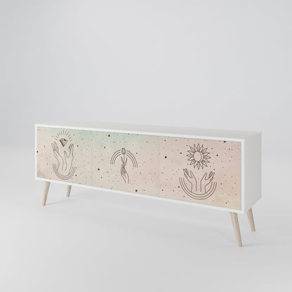 DELICATE BEAUTY Mueble de TV de 3 Puertas
