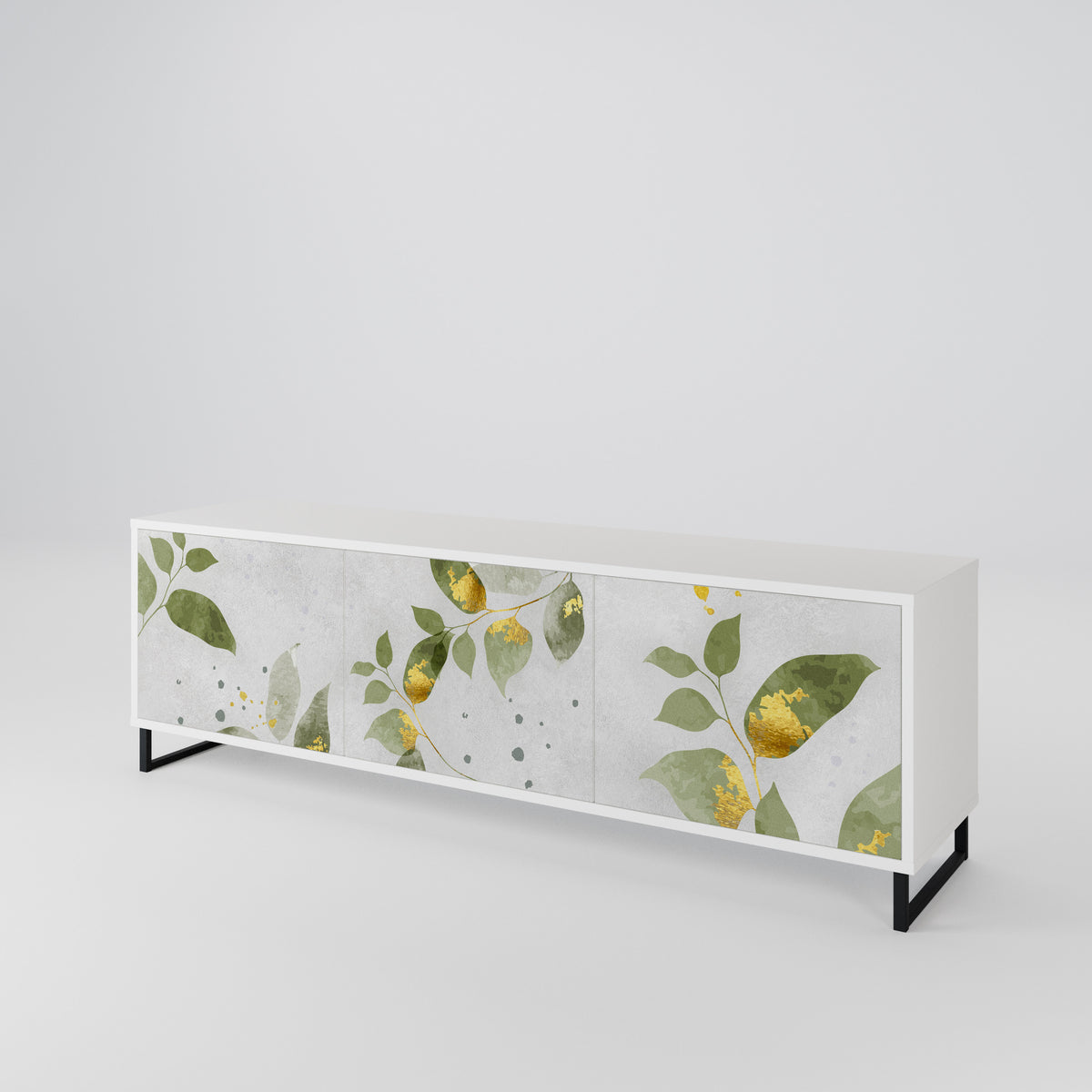 ELEGANT BOTANICS Mueble de TV de 3 Puertas