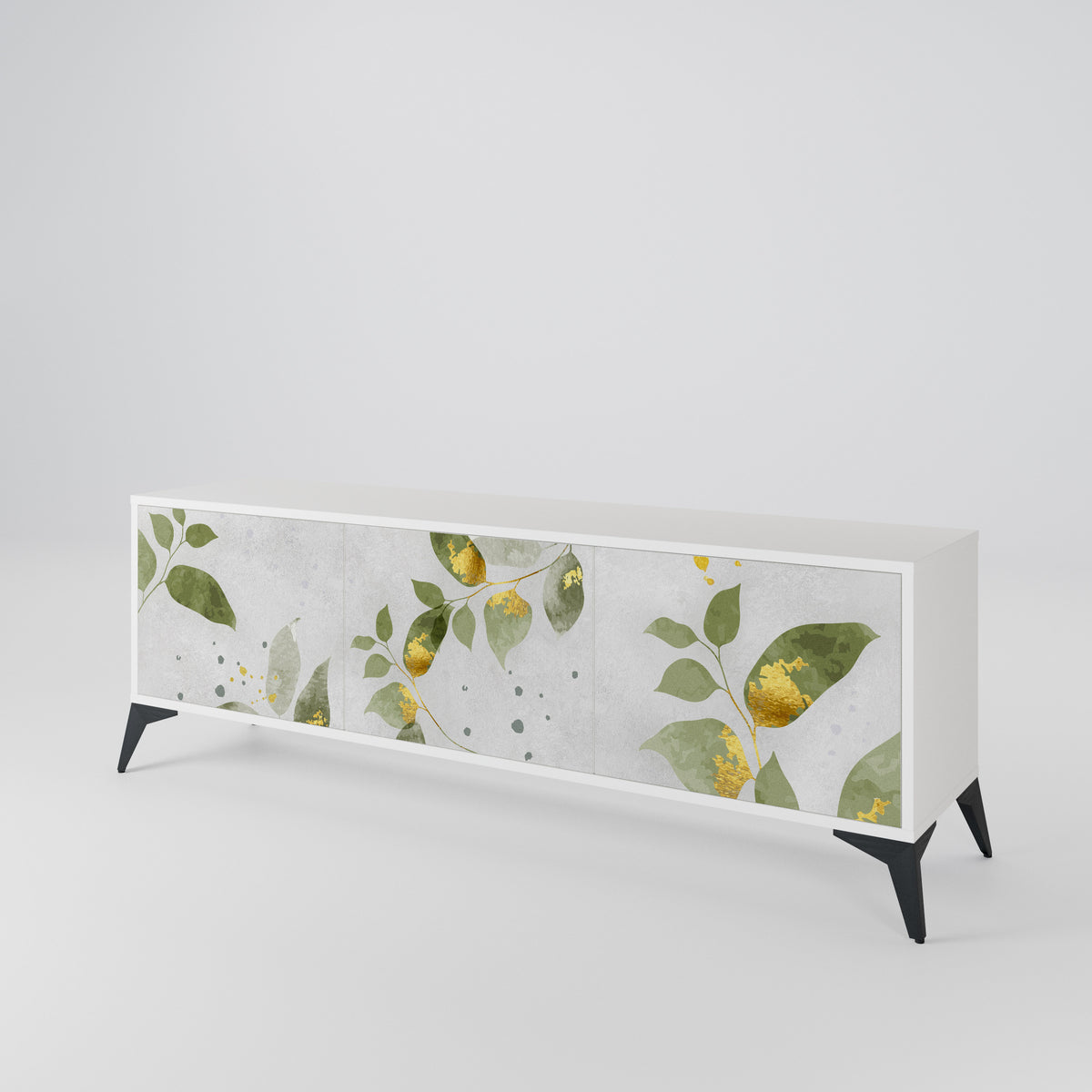 ELEGANT BOTANICS Mueble de TV de 3 Puertas