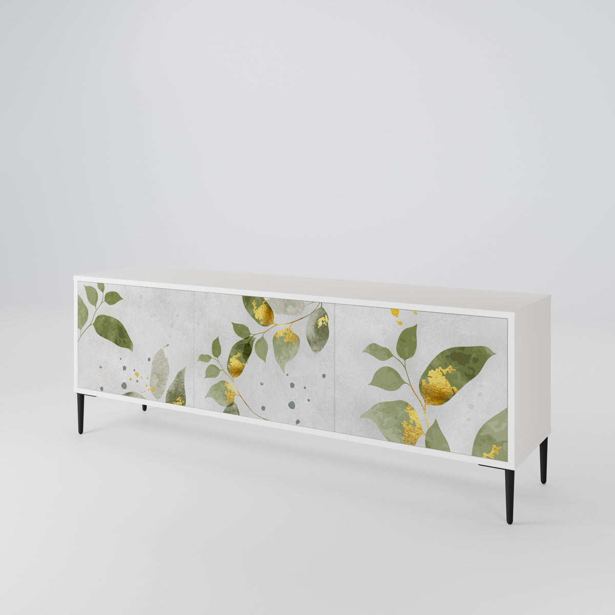 ELEGANT BOTANICS Mueble de TV de 3 Puertas