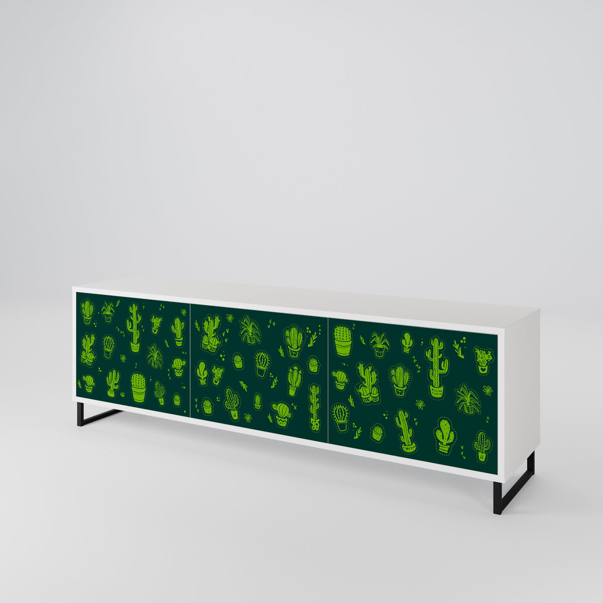 DESERT GREEN Mueble de TV de 3 Puertas