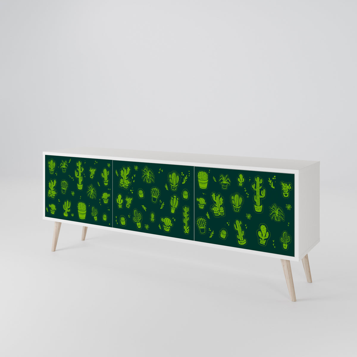 DESERT GREEN Mueble de TV de 3 Puertas