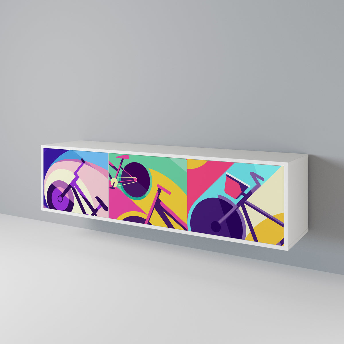 BIKE DREAMS Mueble de TV de 3 Puertas