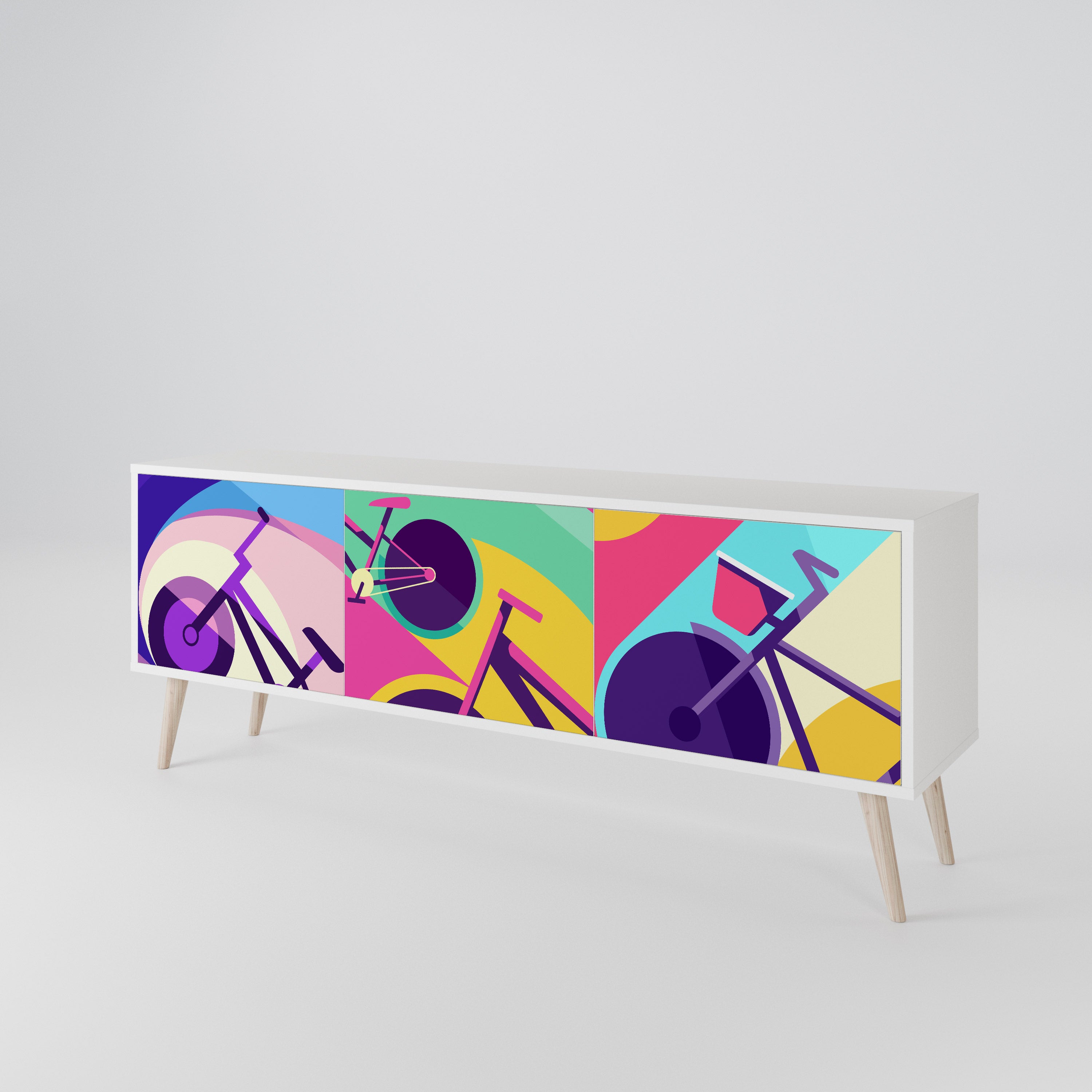 BIKE DREAMS 3-Door TV Cabinet