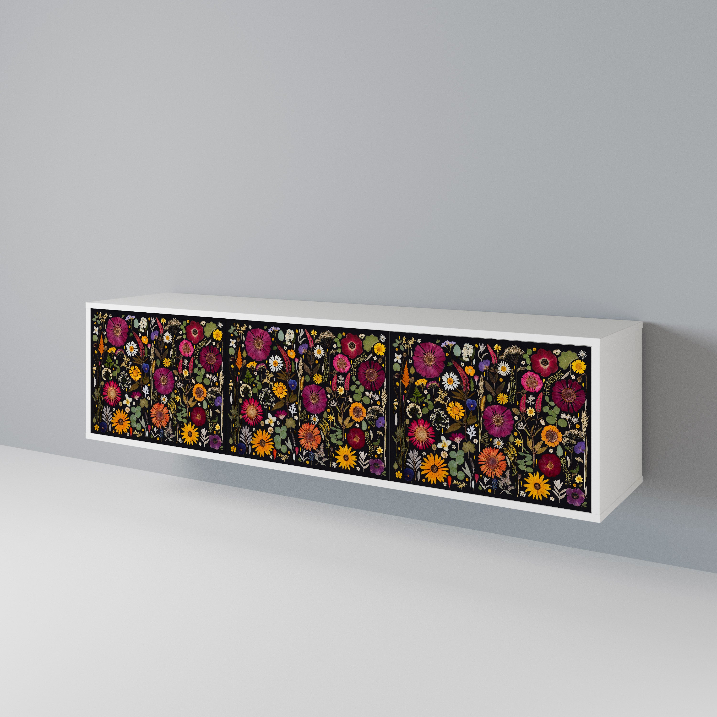 MIDNIGHT GARDEN Mueble de TV de 3 Puertas