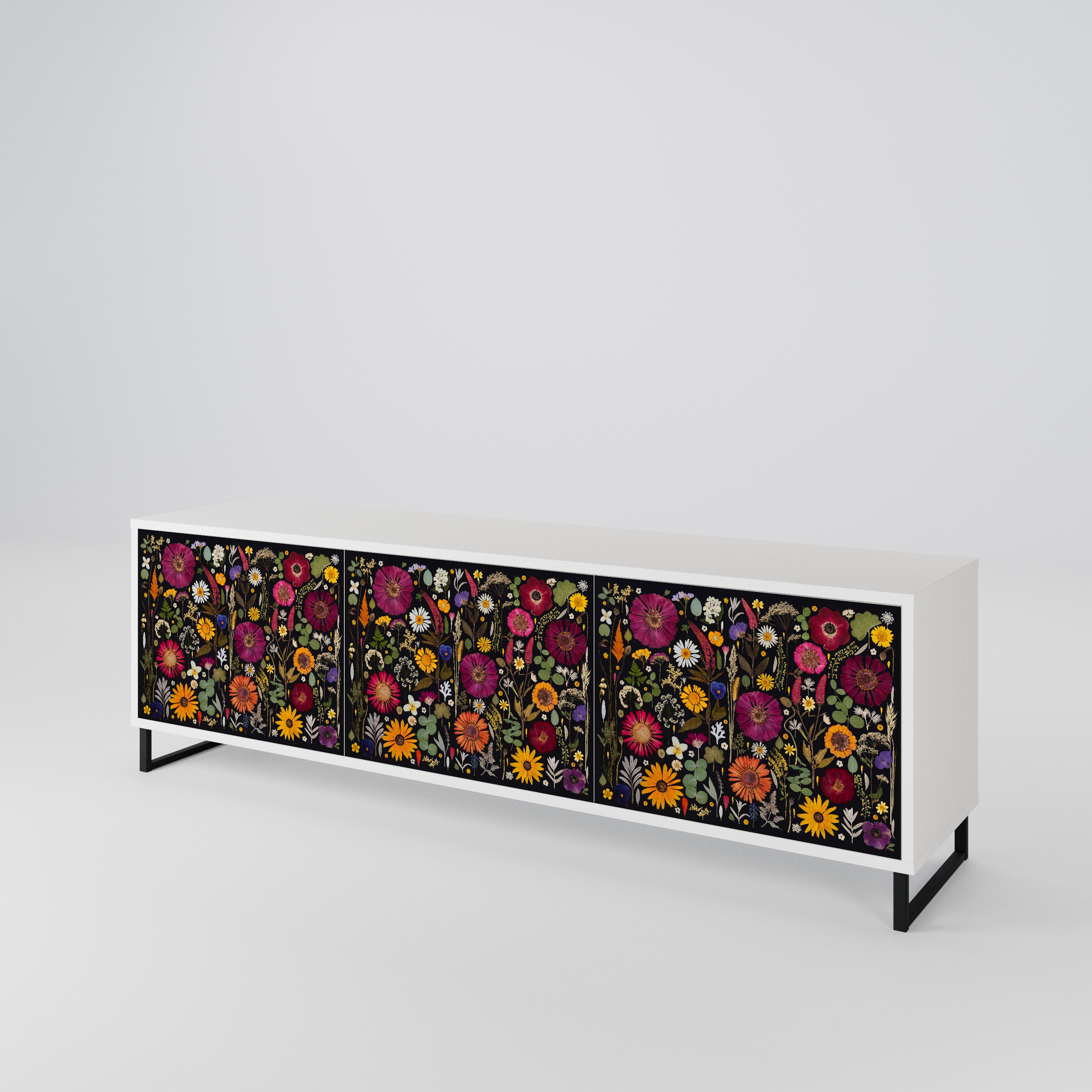 MIDNIGHT GARDEN Mueble de TV de 3 Puertas