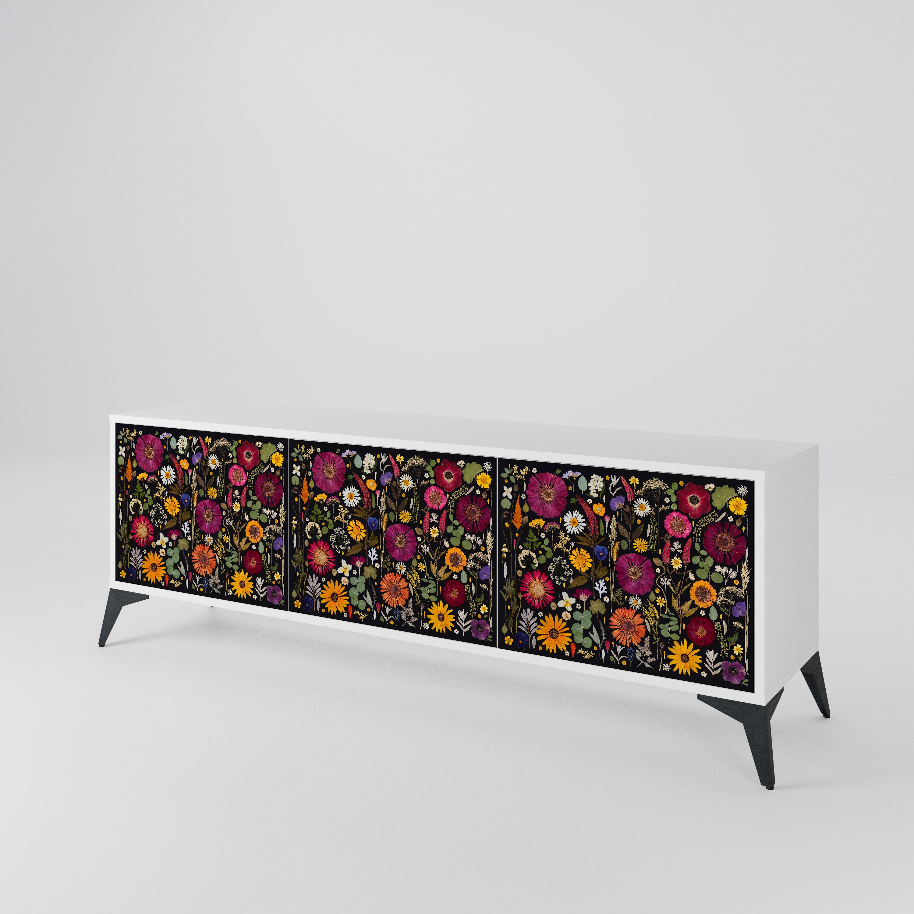 MIDNIGHT GARDEN Mueble de TV de 3 Puertas