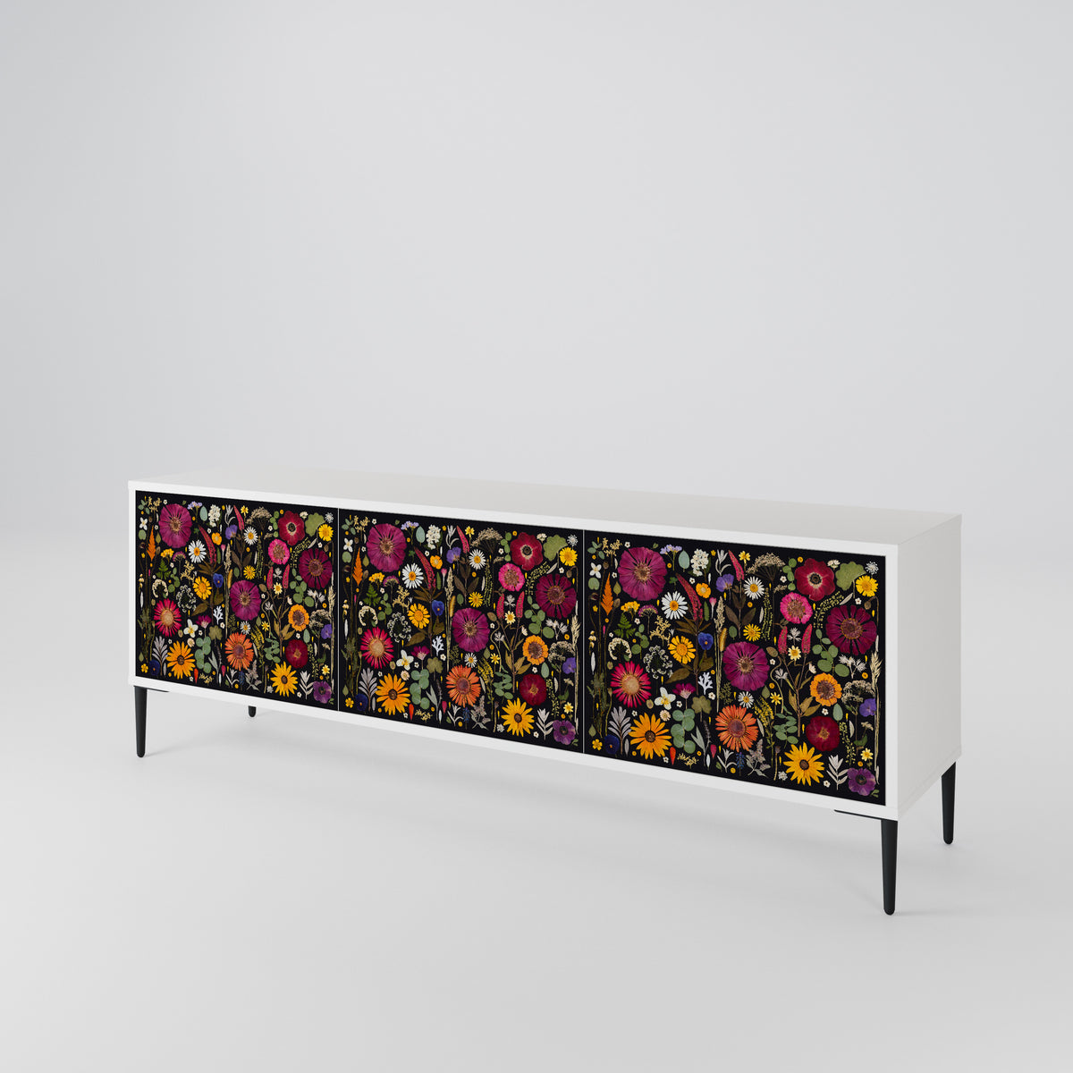 MIDNIGHT GARDEN Mueble de TV de 3 Puertas