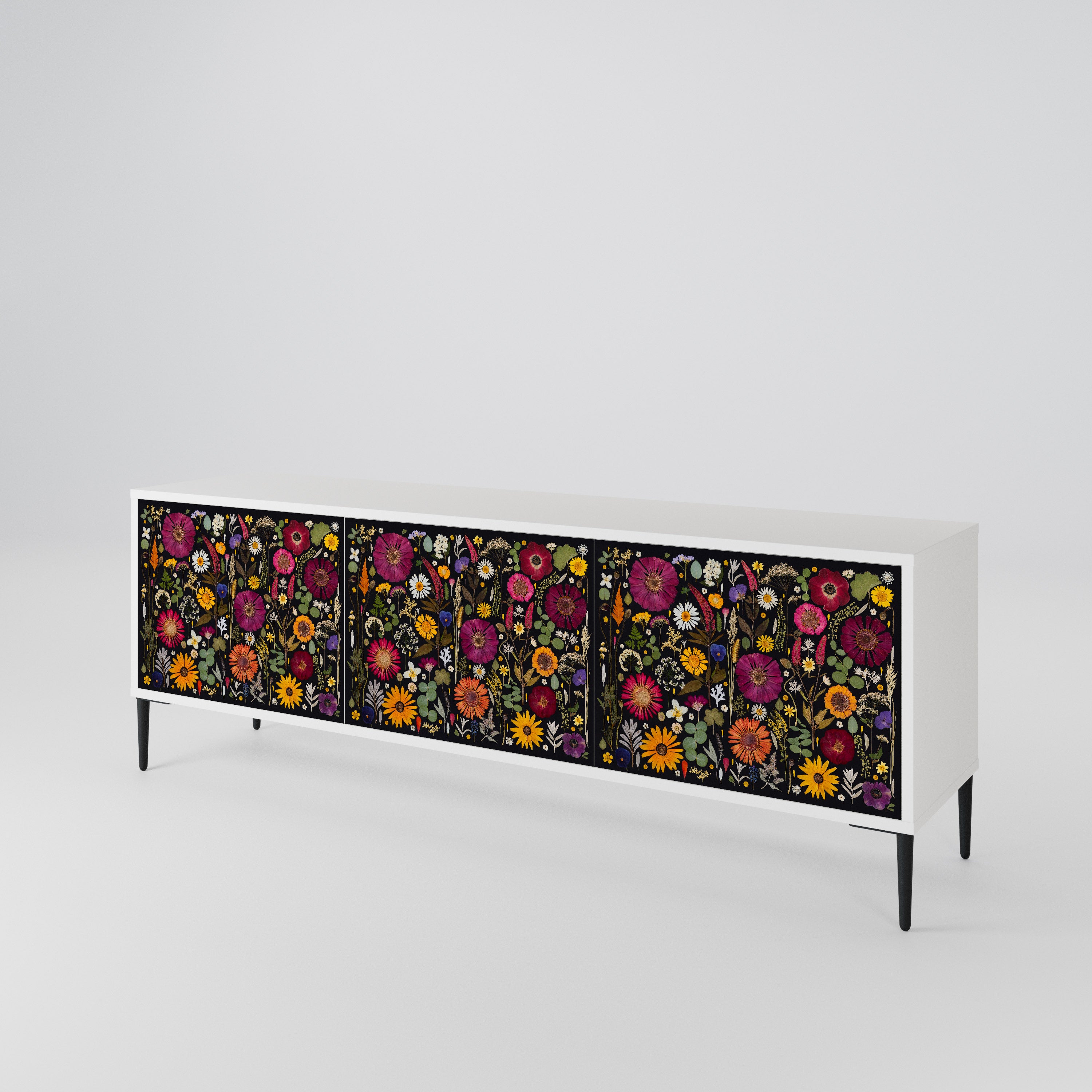 MIDNIGHT GARDEN Mueble de TV de 3 Puertas