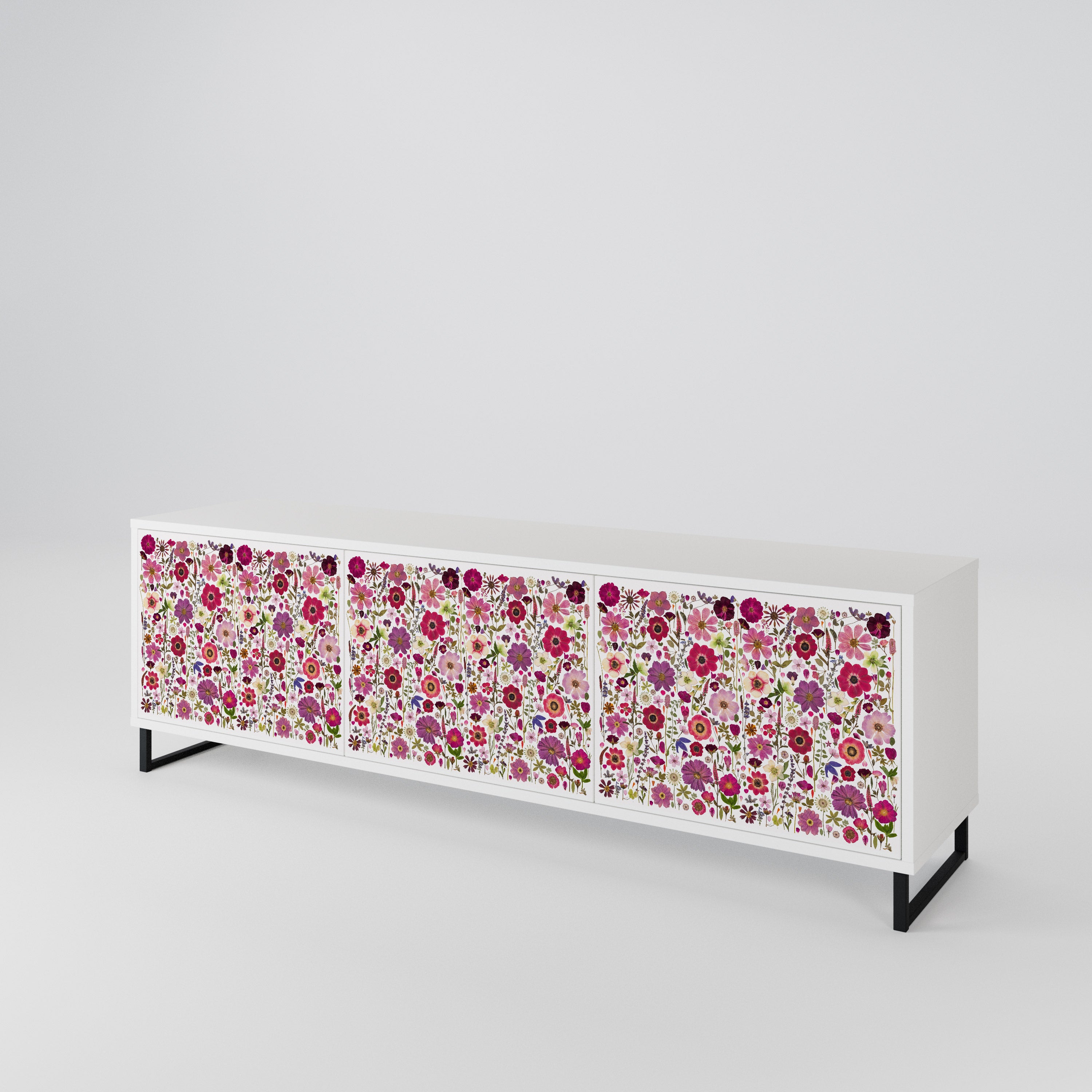 PETAL GARDEN Mueble de TV de 3 Puertas