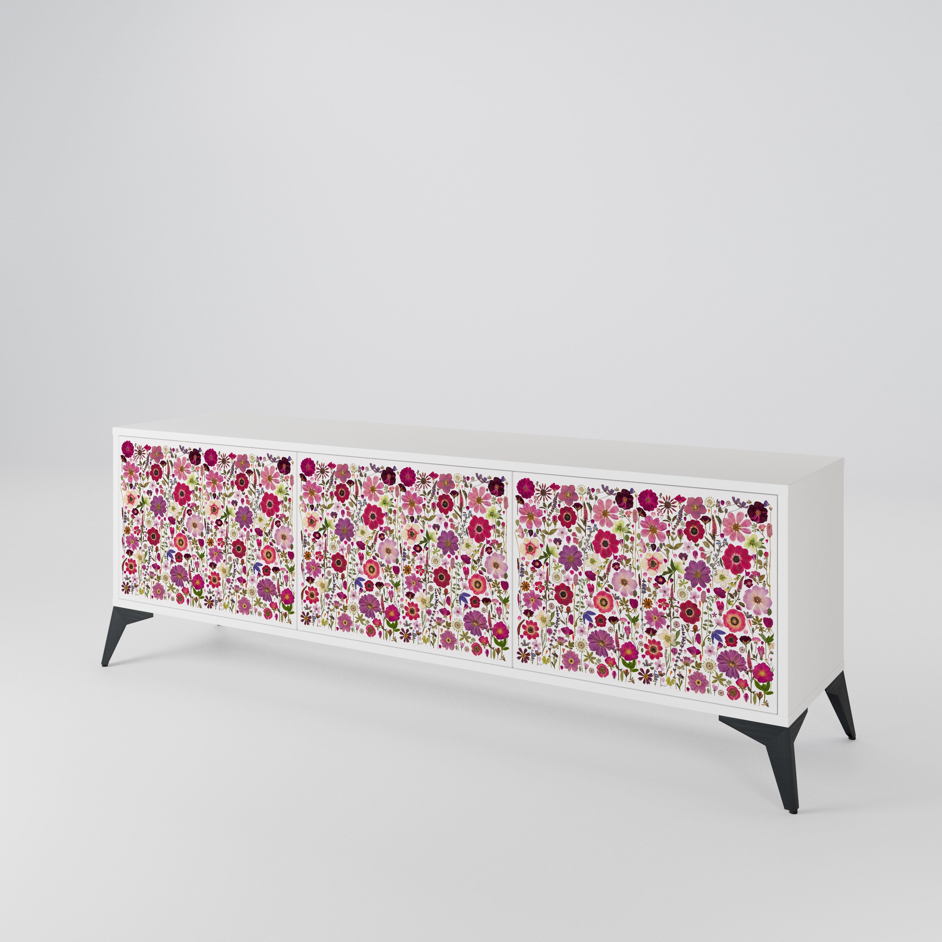 PETAL GARDEN Mueble de TV de 3 Puertas