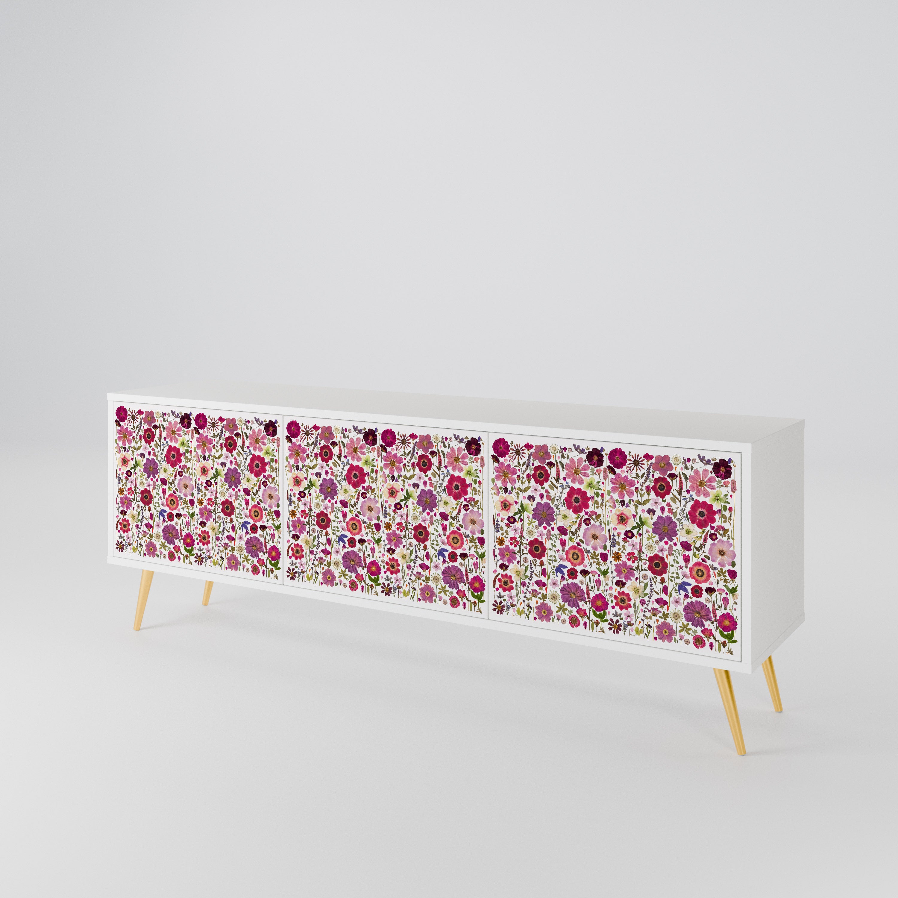 PETAL GARDEN Mueble de TV de 3 Puertas