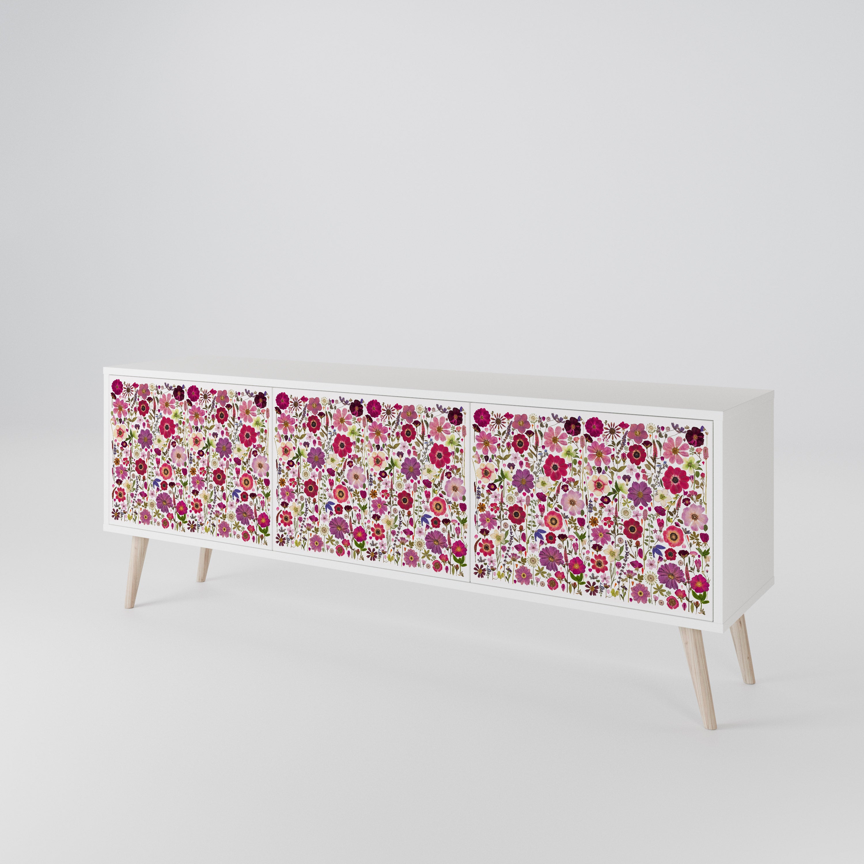 PETAL GARDEN Mueble de TV de 3 Puertas