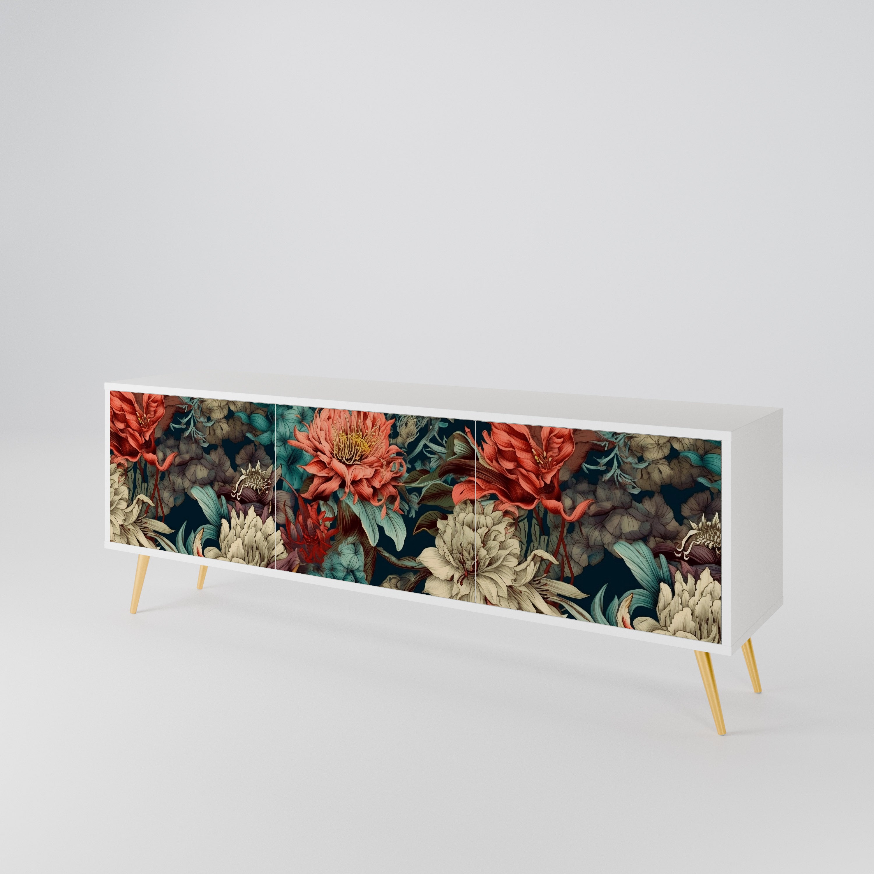 SPROUTING GRACE 3-Door TV Cabinet