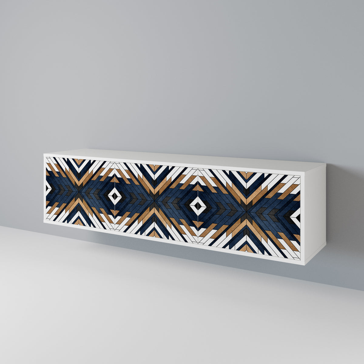 ARTFUL GEOMETRY Mueble de TV de 3 Puertas