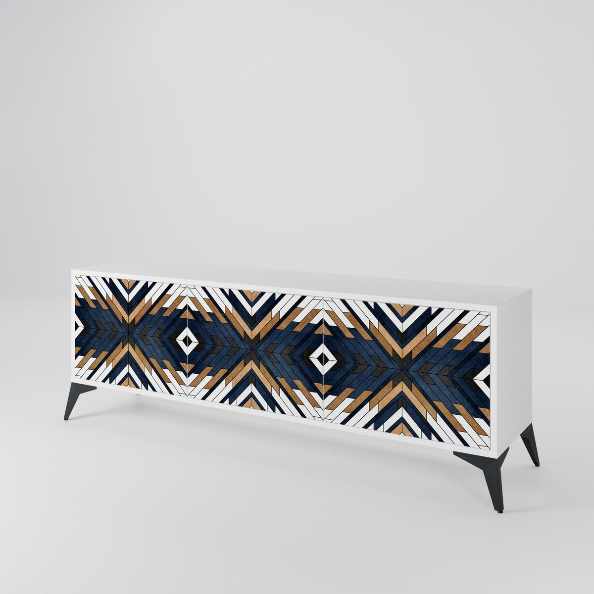 ARTFUL GEOMETRY Mueble de TV de 3 Puertas