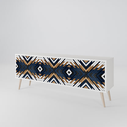 ARTFUL GEOMETRY Mueble de TV de 3 Puertas