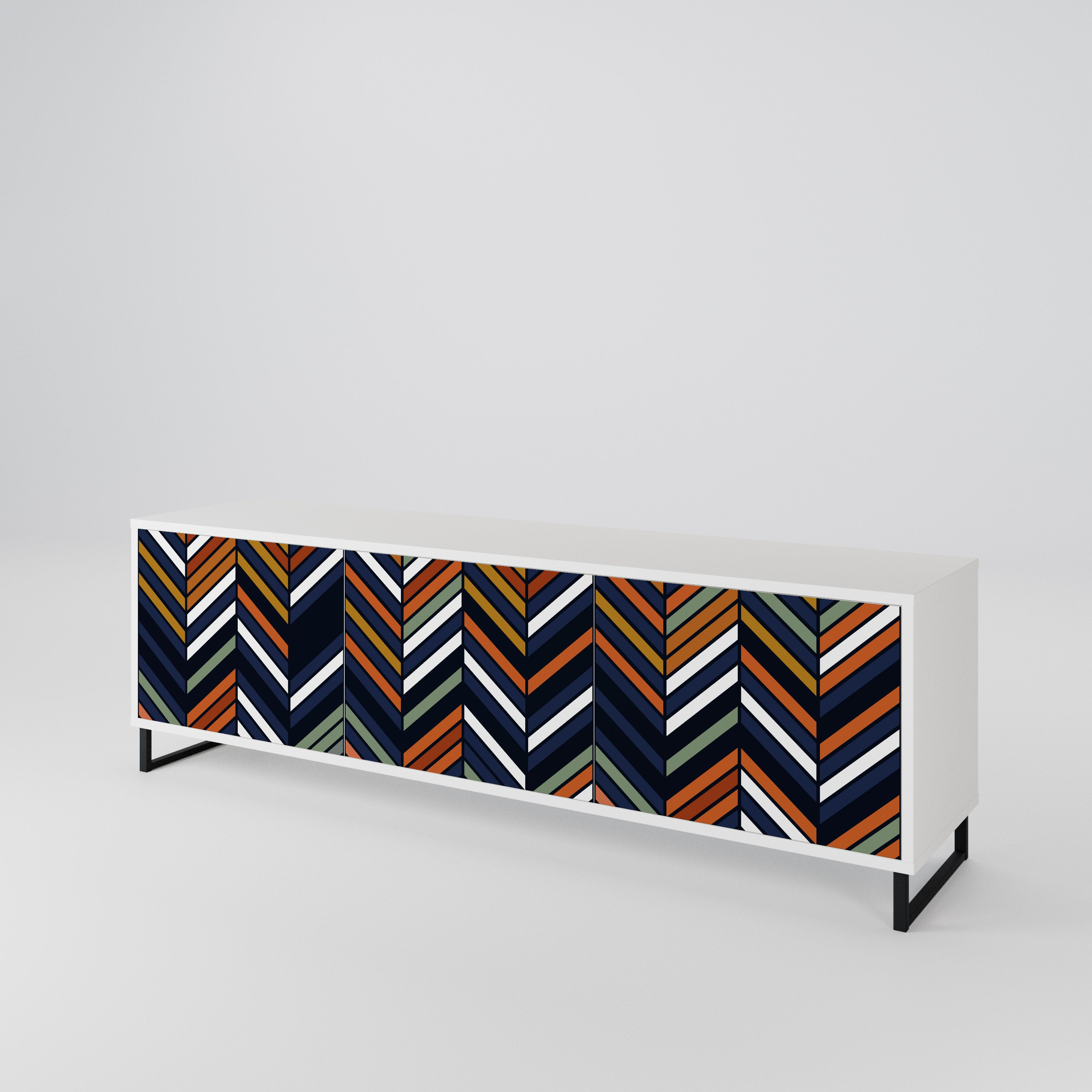 VIBRANT PATCHWORK Mueble de TV de 3 Puertas