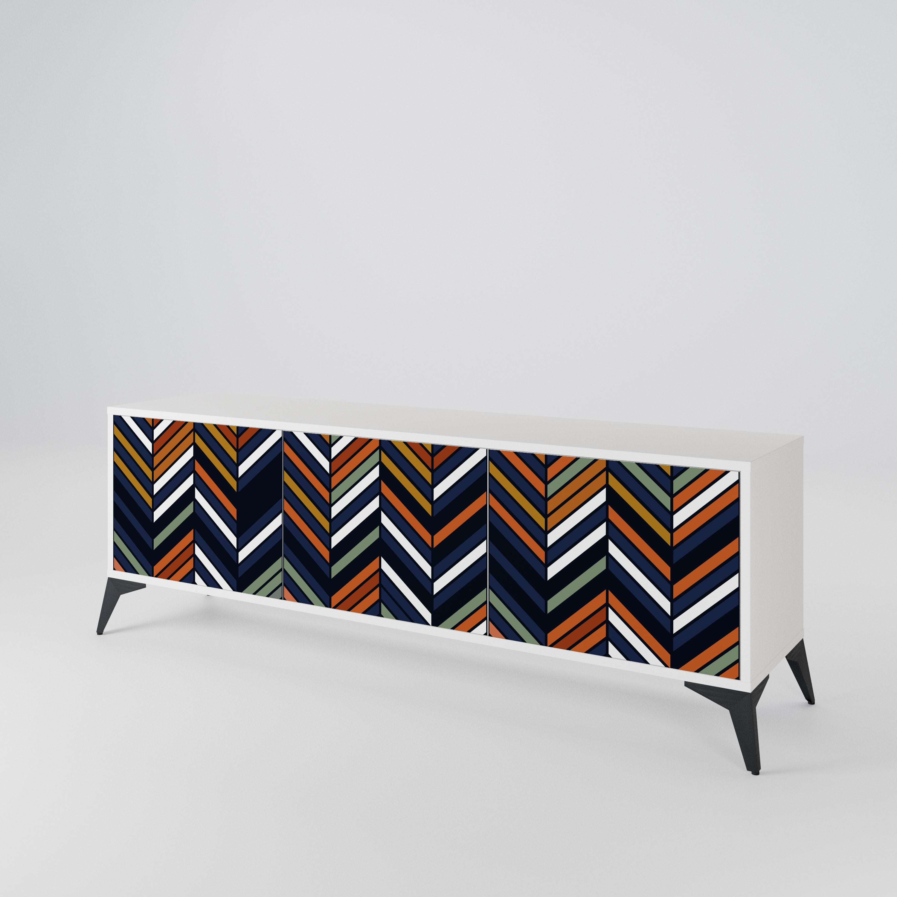 VIBRANT PATCHWORK Mueble de TV de 3 Puertas